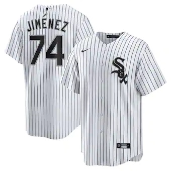 mens nike eloy jimenez white chicago white sox home replica